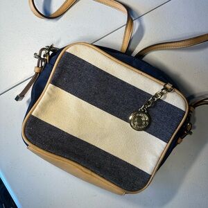 Tommy Hilfiger Navy and Cream Crossbody Bag